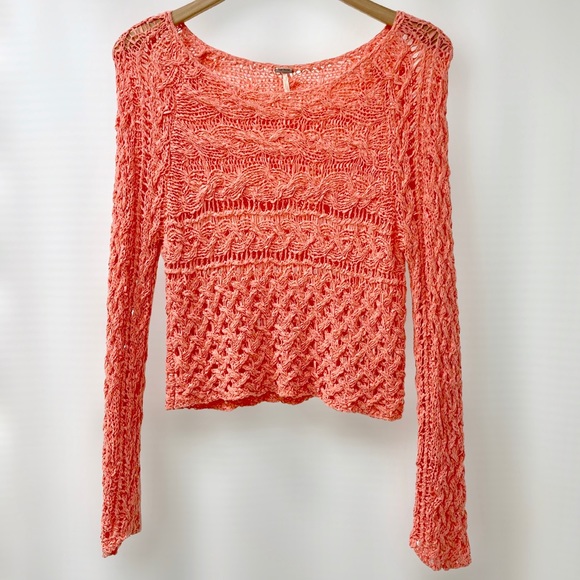 Free People Coral Crochet Chunky Knit Pullover, XS - Picture 5 of 10
